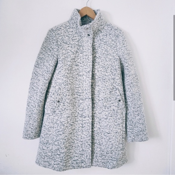 🌿 LOFT Funnel Neck Boucle Coat 🌿 - Picture 2 of 8